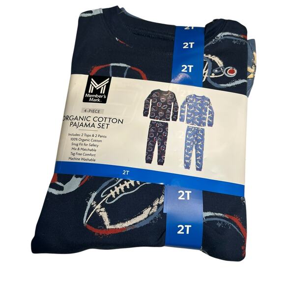 Brand New Organic Cotton Pajama Set from Member's Mark - 2T - Picture 1 of 4